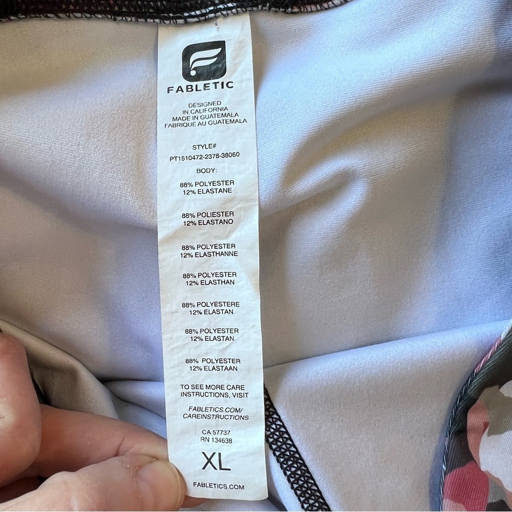FABLETICS Size XL Pink Camo Pattern Terracotta Salar Leggings EUC - Picture 8 of 10